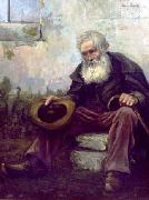 Louis Dewis Old Beggar painting